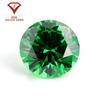 Pedra Solta Zircônia Verde Redonda Esmeralda Sintética Zircônia Cúbica Cz Pedra Preciosa Rosto de Anel Joia Jade