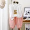 Pijama Fino Infantil Meninos e Meninas Moda Verão Roupas de Casa Roupas Respiráveis Infantis Roupas de Verão para Bebê