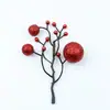 Navidad Fruta Roja Bayas Rojas Artificiales Decoración Navideña Espuma de Acacia Rama de Fruta Roja Fruta Roja Nuevos Accesorios para Guirnalda