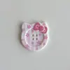 Novos acessórios de botão de cabeça de gato KT acessórios de roupa diy acessório de cabeça presilha de cabelo capa de celular furo decorativo decoração de sapatos