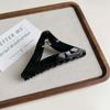 Pinza para el cabello triangular estilo Chanel acetato pasador grande elegante elegante recogido pinza de tiburón adorno para la cabeza para niña pinza superior