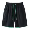 Estilo Simples Bermuda Masculina de Verão Nova para Esportes ao Ar Livre Marca Americana da Moda Calças Casuais Retas Largas de Comprimento Médio