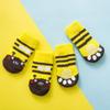 Calcetines de Punto Antideslizantes para Perro, Cubrepies para Perro, Calcetines para Perro con Suela Antideslizante, Zapatos y Calcetines, Calcetines de Algodón para Perro Teddy Pequeño y Mediano, Suministros para Mascotas