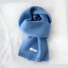 Bufanda 100% Lana Pura Australiana para Mujer en Otoño e Invierno Nueva Color Puro Versátil Hombres y Mujeres Bufanda Chal de Punto Cálido de Invierno