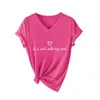 Es muy adecuado para mi sitio independiente de Amazon eBay, ofreciendo una camiseta de manga corta con cuello en V para mujer, cómoda y elegante, para comercio exterior