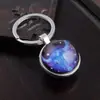 Llavero de Bola Redonda Grande Constelación Cristal Luminoso Doce Constelaciones Sagitario Bola Redonda Cristal Capricornio