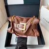 Moda Simple Nueva Primavera 2026 Bolso de Hombro Cuero Suave Bolso Tote Plegado Estiloso Gran Capacidad Estilo Coreano Bolso de Axila