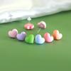 Verão Cor Pequena Amor Brincos Personalizado Simples Mini Coração Em Forma de Coração Resina Orelha Agulha Orifícios de Orelha Brincos