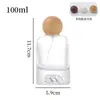 Garrafa de perfume de vidro de 50ml mais vendida com base vulcânica, frasco spray portátil, frasco de recarga selado para viagem