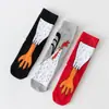 Amazon Outono e Inverno Novas Meias Femininas Meias de Cano Médio com Animais Meias Masculinas Meias Fofas Tendência Meias Engraçadas Longas Pés de Galinha Criativos