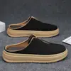 Zapatos de Plataforma sin Cordones para Hombre con Punta Cerrada, Estilo Coreano 2026, Suela Gruesa, Que Aumentan la Altura, Pantuflas Casuales Perezosas de Ponerse Fácil, de Moda para Hombre