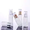Fornecimento de fábrica garrafa de vidro transparente garrafa de loção garrafa de spray de perfume vários tamanhos amostra cosmética garrafa de vidro