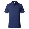 Ropa de Trabajo Personalizada Color Sólido Liso Solona Camisa Polo Ropa de Grupo Personalizada Cuello Solapa Manga Corta Logo Bordado Estampado Hombre