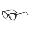 Nueva Moda Cat-Eye Retro Chica Hot Montura Grande Lentes Lisos Europeos y Americanos Lentes para Miopía Antiluz Azul Adelgazantes para Rostro Liso para Mujer