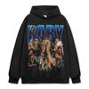 Camiseta de Manga Corta Lavada Estampada Lil Baby Babe de Hip-hop Americano Transfronterizo Cuello Redondo Manga Larga Suelta Sudadera con Capucha
