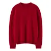 Suéter de Tricô Solto com Gola Redonda 100% Caxemira Outono e Inverno para Mulheres Outono e Inverno Estilo Preguiçoso Retrô Suéter Pulôver Macio e Aconchegante Tendência