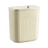Cubo de basura de cocina para pared para uso doméstico, gran capacidad, adecuado para sala de estar, baño, inodoro, con tapa, gran capacidad de 7L