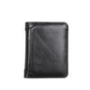 Venta al por mayor de comercio exterior billetera corta para hombre de cuero cuero Crazy Horse billetera multicard de gran capacidad antirrobo billetera con bloqueo RFID para hombre