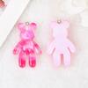 Accesorios de Resina Impresión Colorida Glomy Bear Oso Violento DIY Colgante Material para Aretes con Ojo de Carnero