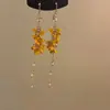 Pendientes Klein Azul~Rojo y Azul de Color Contrastante Cuerda Trenzada Pendientes de Borla con Lazo Estilo Festivo Pendientes Exagerados Pendientes