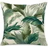 Novedades Primavera y Verano Productos para el Hogar Transfronterizos Funda de Almohada de Lino con Hojas Funda de Almohada Caliente de Amazon Funda de Almohada Lumbar Venta al por Mayor