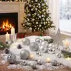 100 Peças Enfeites de Bola de Natal, Conjunto de Enfeites de Natal Inquebráveis com Embalagem de Presente de Mão para Árvore de Natal