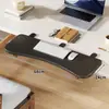 Tablero de Extensión para Hueco de Escritorio de Dormitorio, Escritorio Plegable para Computadora, Soporte para Teclado y Ratón, Estante de Almacenamiento Multifuncional sin Perforaciones