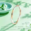 Pulseira de prata de lei com padrão floral dourado, prata pura 9999, bracelete sólido estilo chinês de nicho, presente de aniversário para a mãe