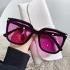 Nuevas Moda Hermosas Gafas de Sol para Mujer Marco Grande Gafas Cuadradas Lisas Gafas de Sol Mismo Estilo Hombres y Mujeres Fotografía Callejera En Vivo Hombres y Mujeres Marea