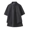 Roupas Masculinas Xintang 2026 Verão Nova Camisa Polo Masculina com Gola Reversível, Manga Curta, Leve, Marca da Moda, Camisa Polo de Manga Três Quartos