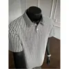 Camiseta Transpirable de Manga Corta de Marca de Moda Verano Fina Casual para Hombre Polo de Manga Media Nuevo Top de Solapa de Gama Alta t