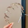 Diadema Ondulada Marrón para Mujer, Uso Diario, Antideslizante, con Dientes, para Lavarse la Cara, Accesorio para el Cabello