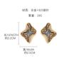 Aretes asimétricos abstractos transfronterizos al por mayor nicho de alta gama aretes con pasador de plata 925 aretes retro franceses resistentes al deslustre