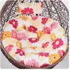 Cojín grueso para cesta colgante columpio Nido de pájaro silla de ratán dormitorio cojín para silla colgante individual extraíble y lavable cojín redondo para silla mecedora