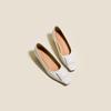 Novos Sapatos de Couro Femininos de Salto Alto para o Verão/Primavera 2025, Slip-On de Couro Macio, Solado Macio, Personalizáveis, para o Dia a Dia