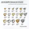 Joias para Nail Art em Liga de Zinco Vazadas Diamante Estéreo Pérola Coração Formato de Coração de Pêssego Acessórios Decoração de Unhas Dourada e Prateada de Alta Qualidade