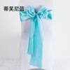 Laços de Fita de Cetim Personalizados Transfronteiriços, Fitas de Seda, Decorações para Encosto de Cadeira de Banquete e Casamento, Flores para Encosto de Cadeira, Capas de Cadeira Venda por Atacado