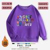 Suéter forrado de vellón para niños y niñas, otoño e invierno 2022, nueva sudadera con capucha con leyenda de letras rojas cibernéticas para niños, ropa cálida y elegante