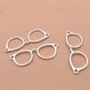 Accesorios de joyería de aleación DIY, gafas grandes de plata antigua, 53*19 mm, doble agujero, joyería retro, venta al por mayor