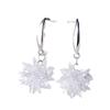 Pendientes de flor de hielo elegantes estilo coreano para mujer Tiktok Kuaishou Pendientes chapados en plata Pendientes de flor de hielo estilo coreano Pendientes florales de circonita