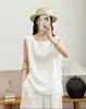 Nuevo top de tirantes fino de lino de color liso estilo vintage de verano, adecuado tanto para llevar solo como debajo de otra prenda.