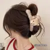 Presilhas de cabelo de pelúcia para outono e inverno para mulheres, acessórios de cabelo de luxo leve e de alta qualidade, presilhas elegantes para penteados presos, presilhas tipo tubarão estilo coreano para a parte de trás da cabeça