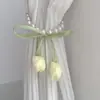 Novos Prendedores de Cortina com Fechos Magnéticos de Pérola, Cordas Prendedoras de Cortina Voil Tulipa, Acessórios Criativos para Decoração de Cortinas, Cordas para Recolher Cortinas