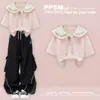 Conjunto de Roupa de Verão para Meninas 2026 Novo Estilo Camiseta de Manga Curta e Calça Wide Leg Infantil Conjunto Casual Elegante de Duas Peças para Meninas