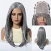 Novo Produto, Peruca Mono Sem Cola, Seda Importada, Sem Cola, Repartição Livre, Cabelo Longo Reto Dourado Degradê, Peruca de Cabeça Inteira