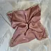 Estilo Bosque Floral Fresco Lazo para el Cabello Encaje Scrunchie Hecho a Mano Scrunchie Anudado Grande Accesorio para el Cabello Girly de Alta Gama Diadema