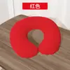 Almofada de Pescoço Inflável para Dormir no Escritório Interno, Viagem de Longa Distância em Trem de Alta Velocidade, PVC Simples Espessado, Aveludado, Almofada de Viagem em Forma de C