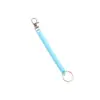 Llavero de resorte retráctil multicolor, llavero con cordón de honda de plástico, cordón anti-pérdida para control de acceso de credencial de trabajo, colgante portátil