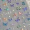 Adesivos de Asa Plana de Borboleta Populares do Xiaohongshu Adesivos de Nail Art Sofisticados Adesivos de Borboleta Colorida Fada para Unhas