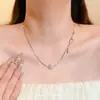 Collar de Diamante Rosa Huevo de Paloma Padparadscha Rosa Niebla Soñadora para Mujer, Anillo Elegante de Lujo Ligero Vintage de Alta Gama